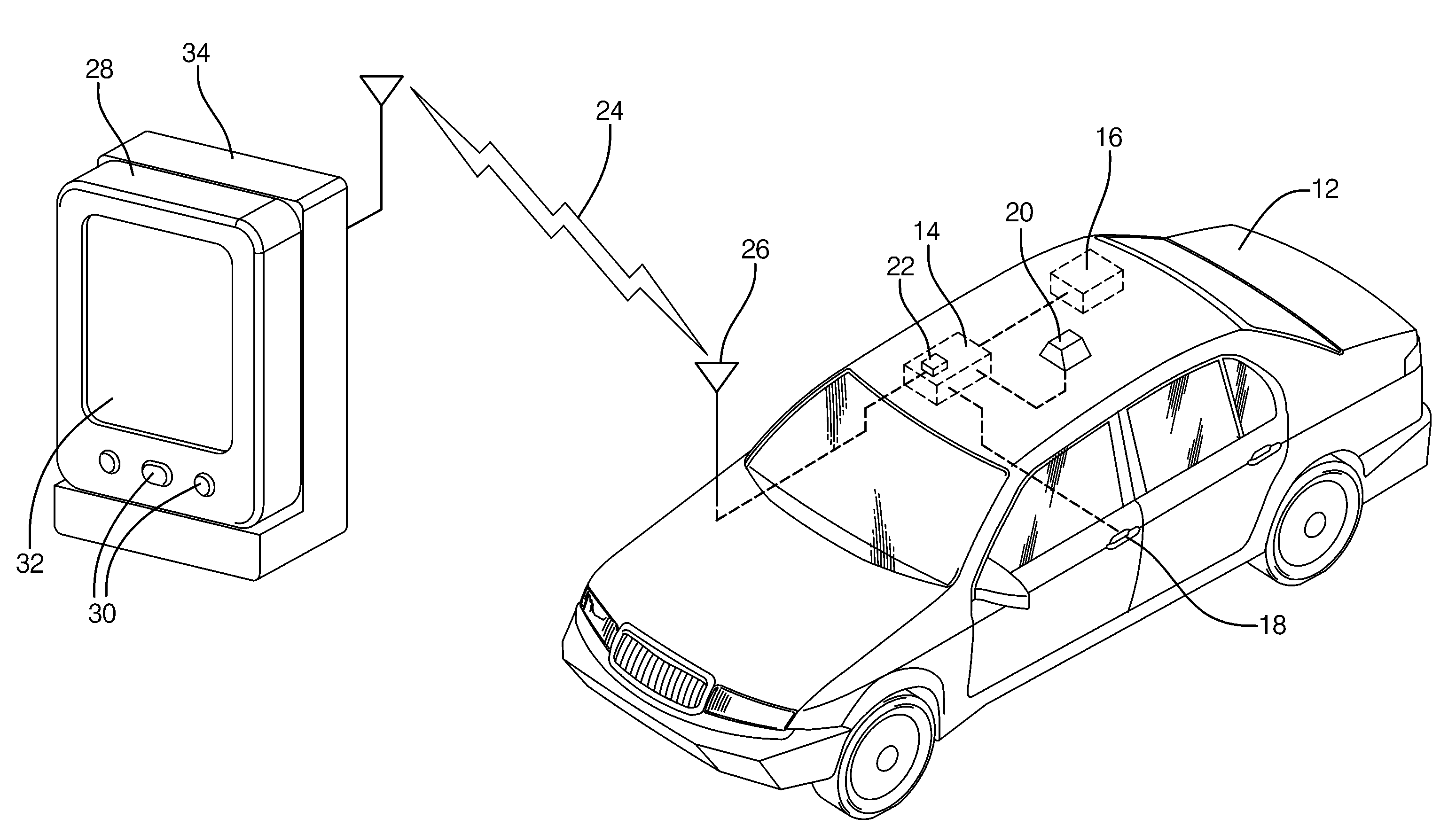 Medium range vehicle communication system