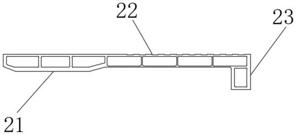 Door gap compensator pedal profile structure, door gap compensator and rail vehicle