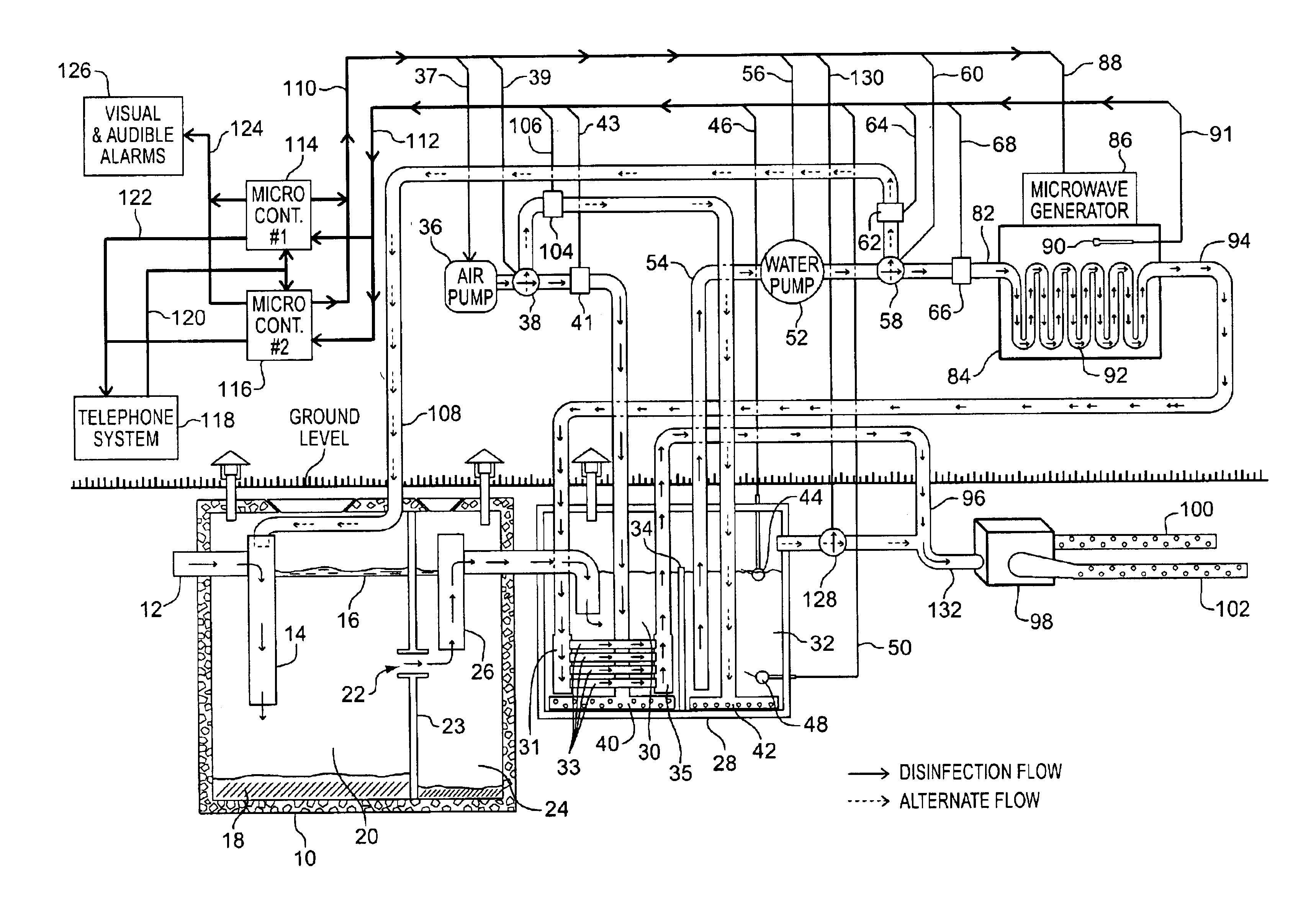 Automated, self-contained, home sewage treatment system