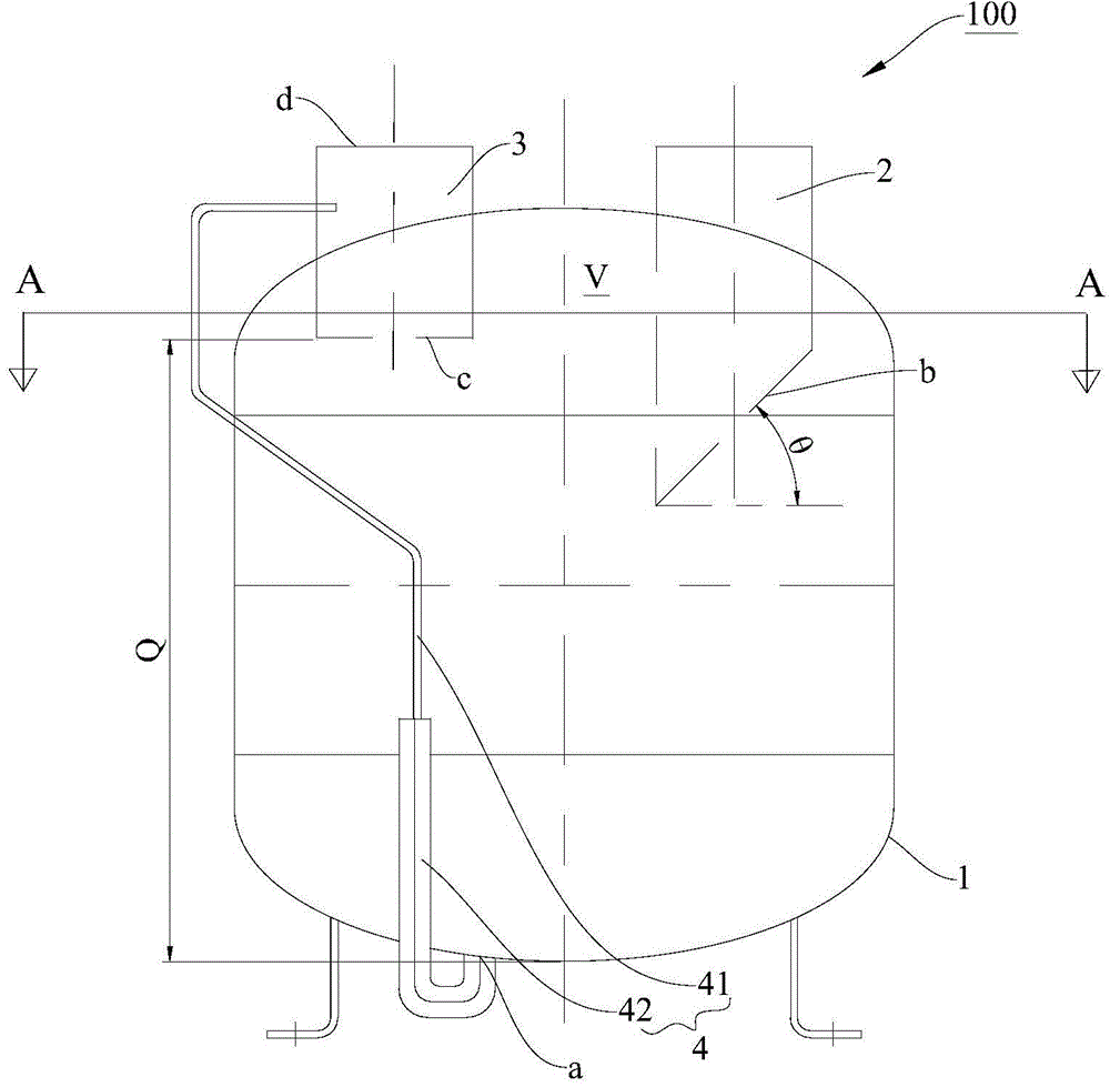 Vapour liquid separator for heat pump system