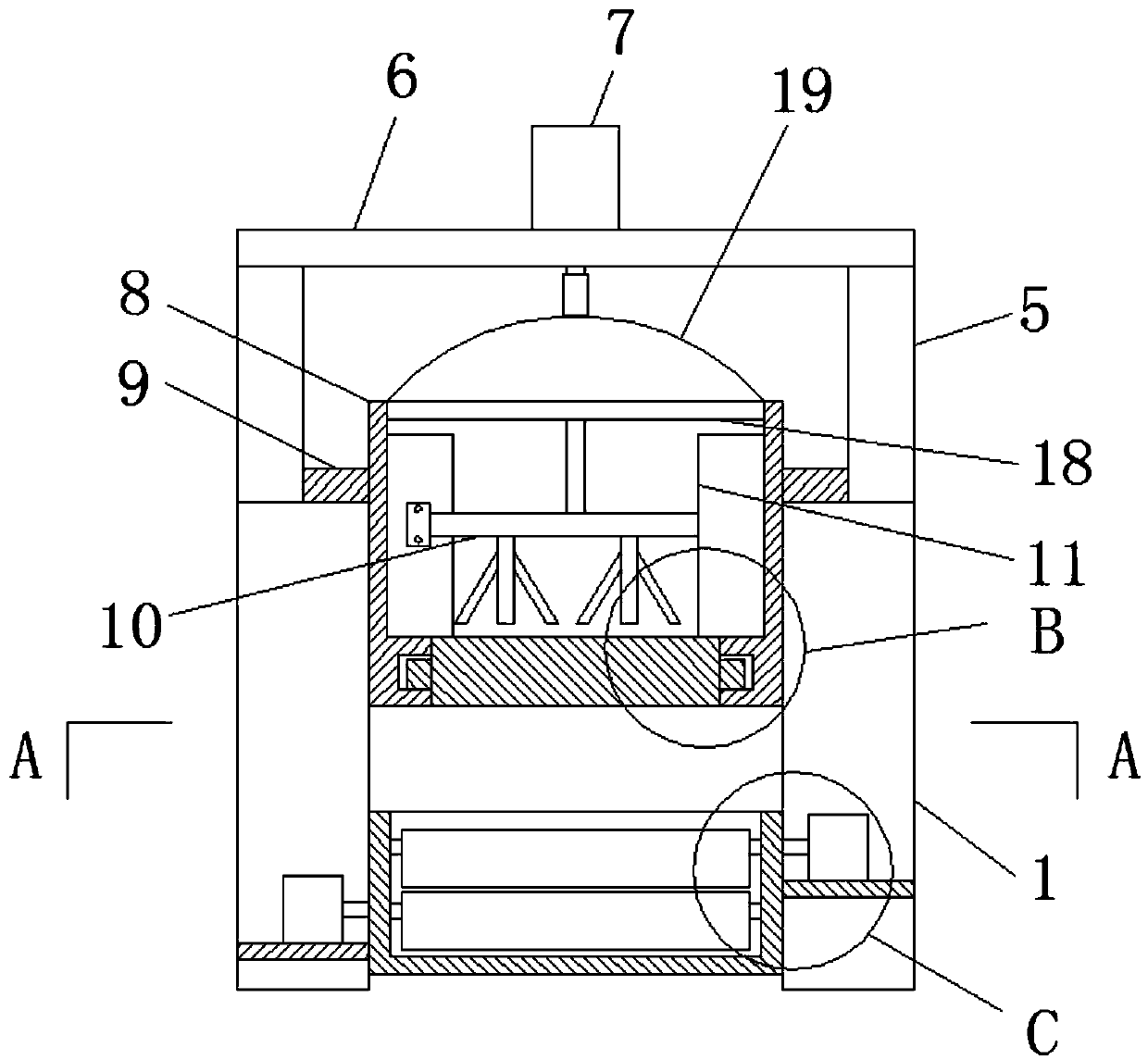 Compaction device for noodle production