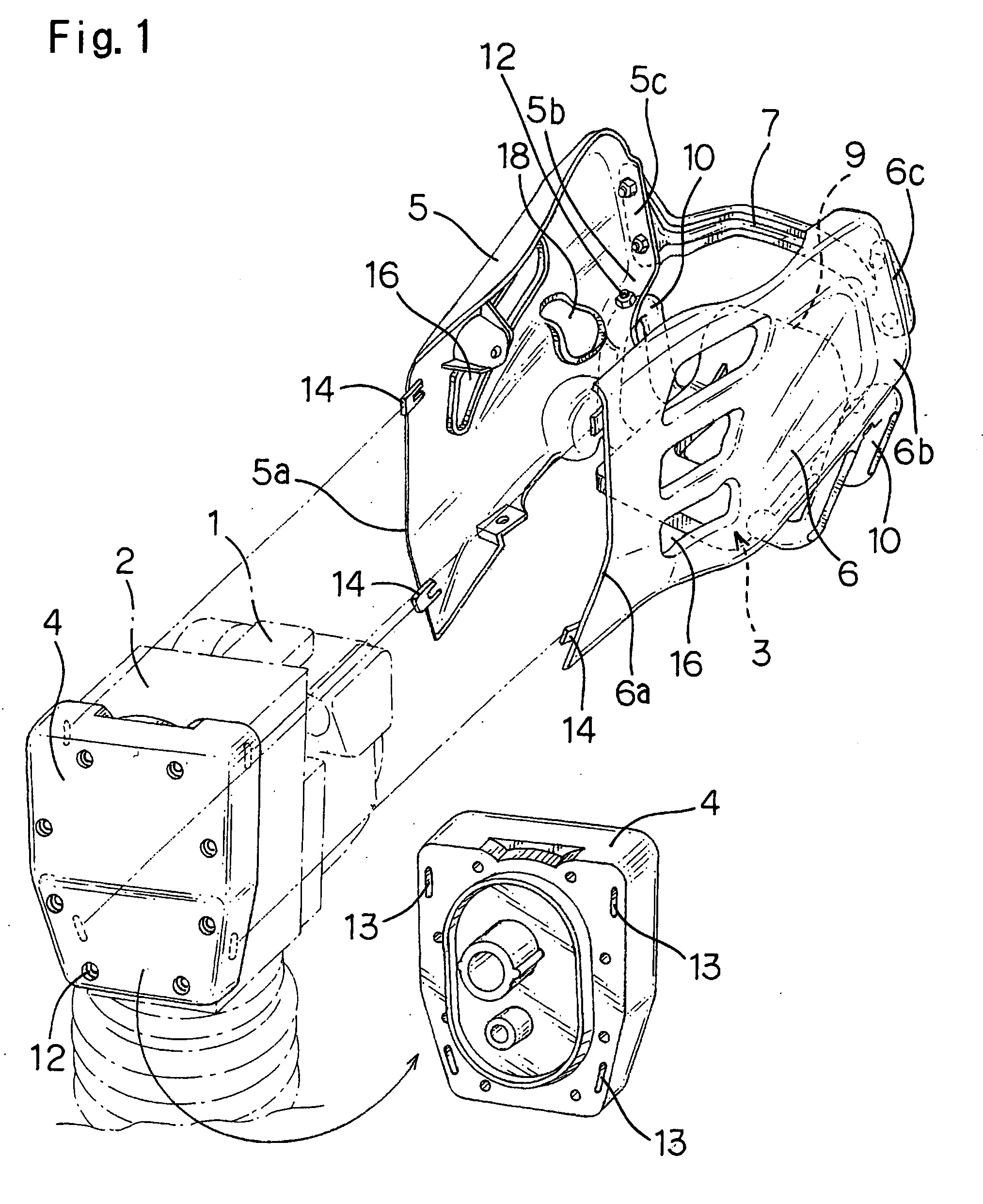 Protective cover structure for rammer