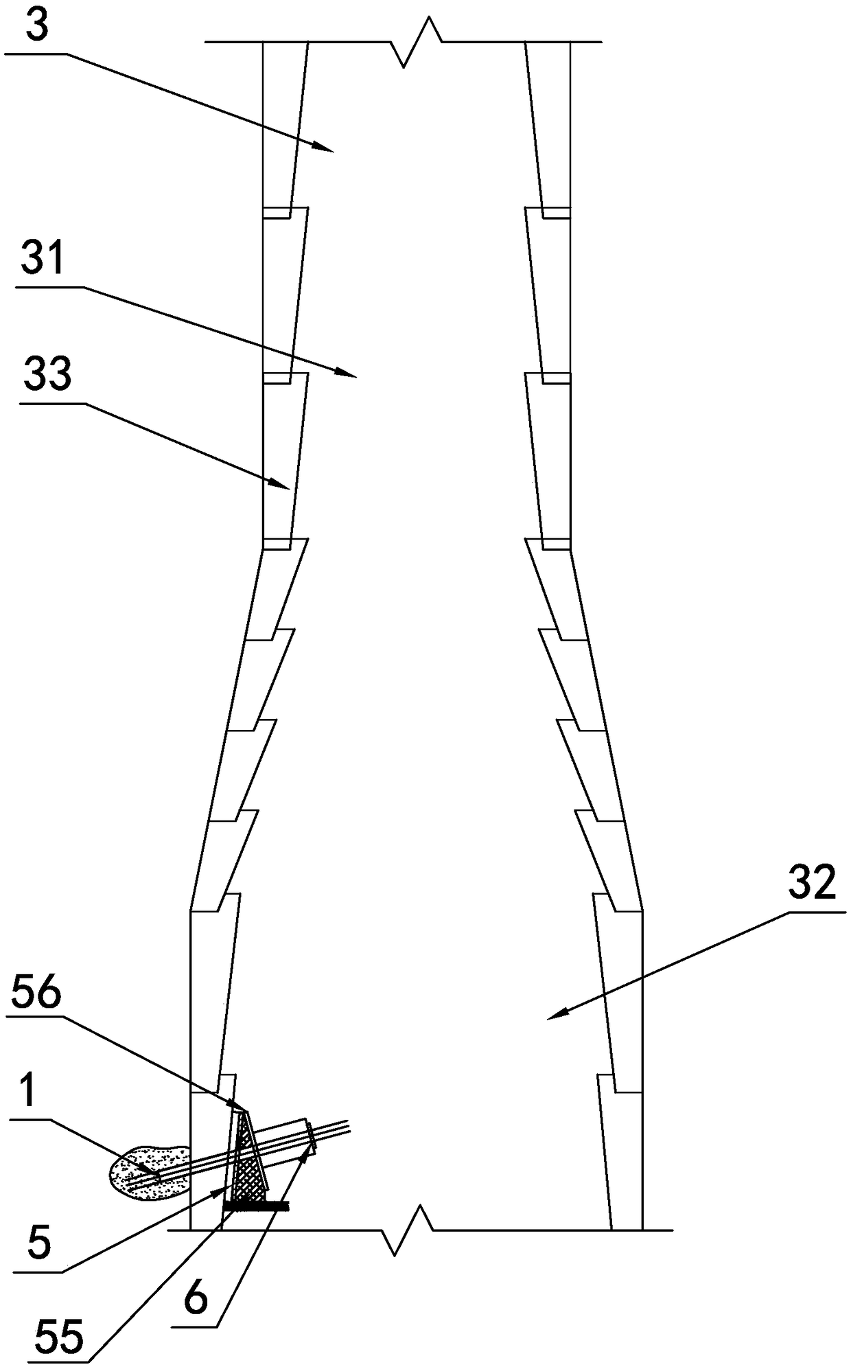 A kind of pretreatment method of anchor cable group passing through shield tunneling section