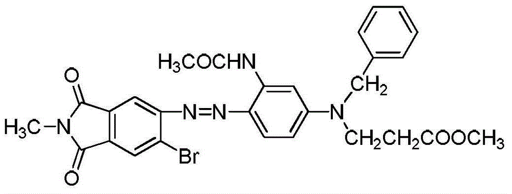 Purple disperse dye with high washing fastness and sublimation fastness and preparation method of purple disperse dye