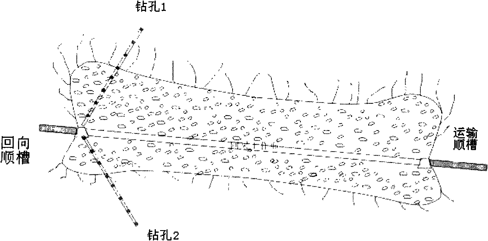 Comprehensive underground test method for deformation and damage of terranes of mining top plate and mining bottom plate of coal bed