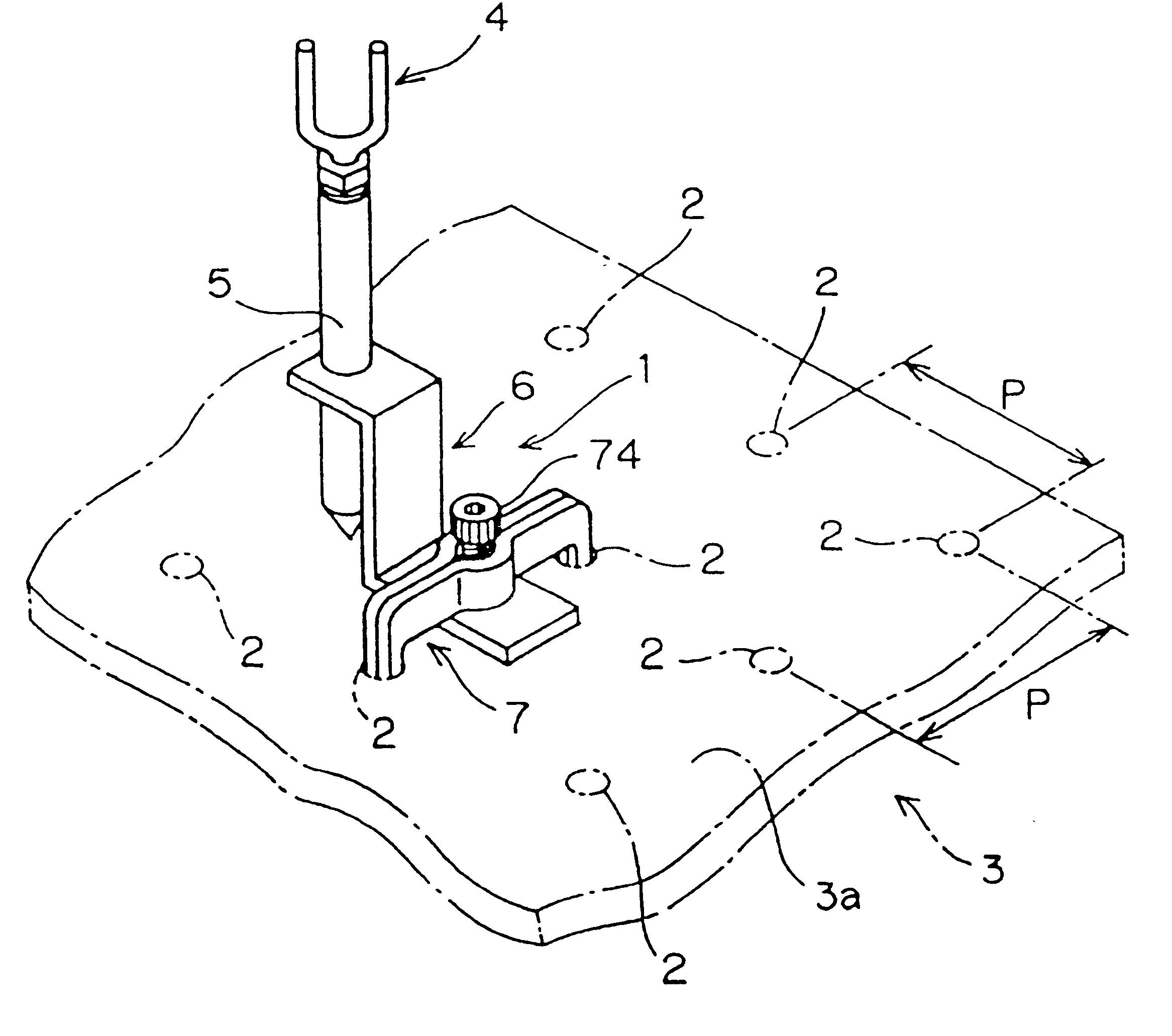 Assembly jig including a fixture for a perforated panel