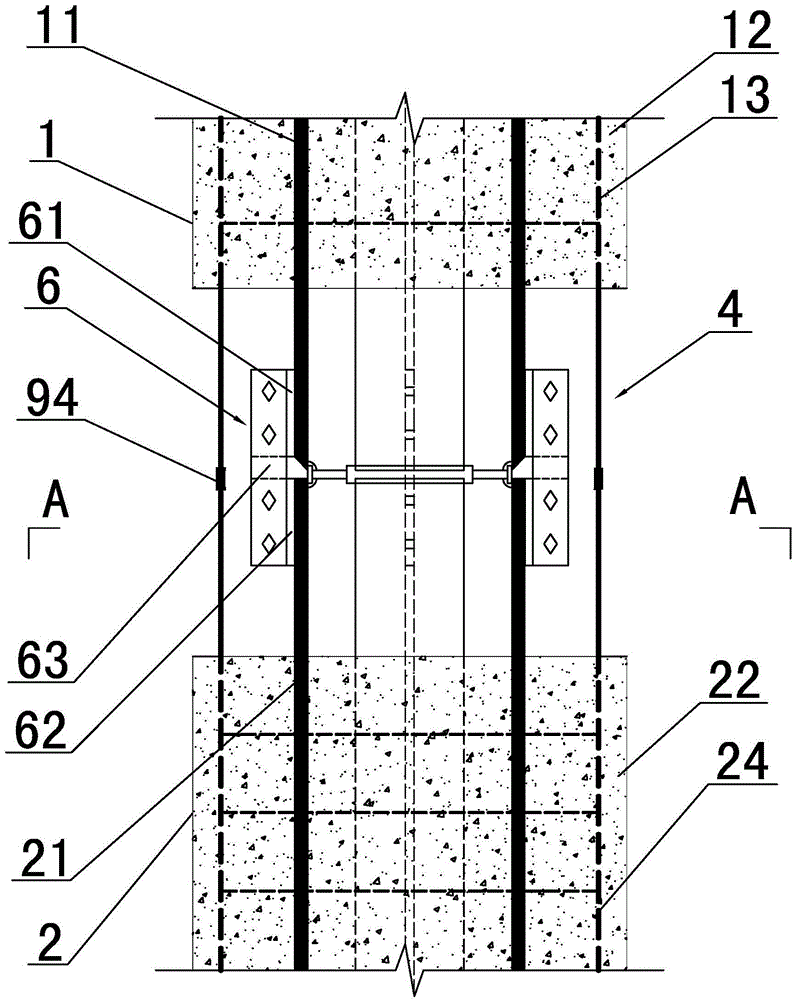 Prefabricated assembling type steel-reinforced concrete column-steel beam frame structure system and construction method