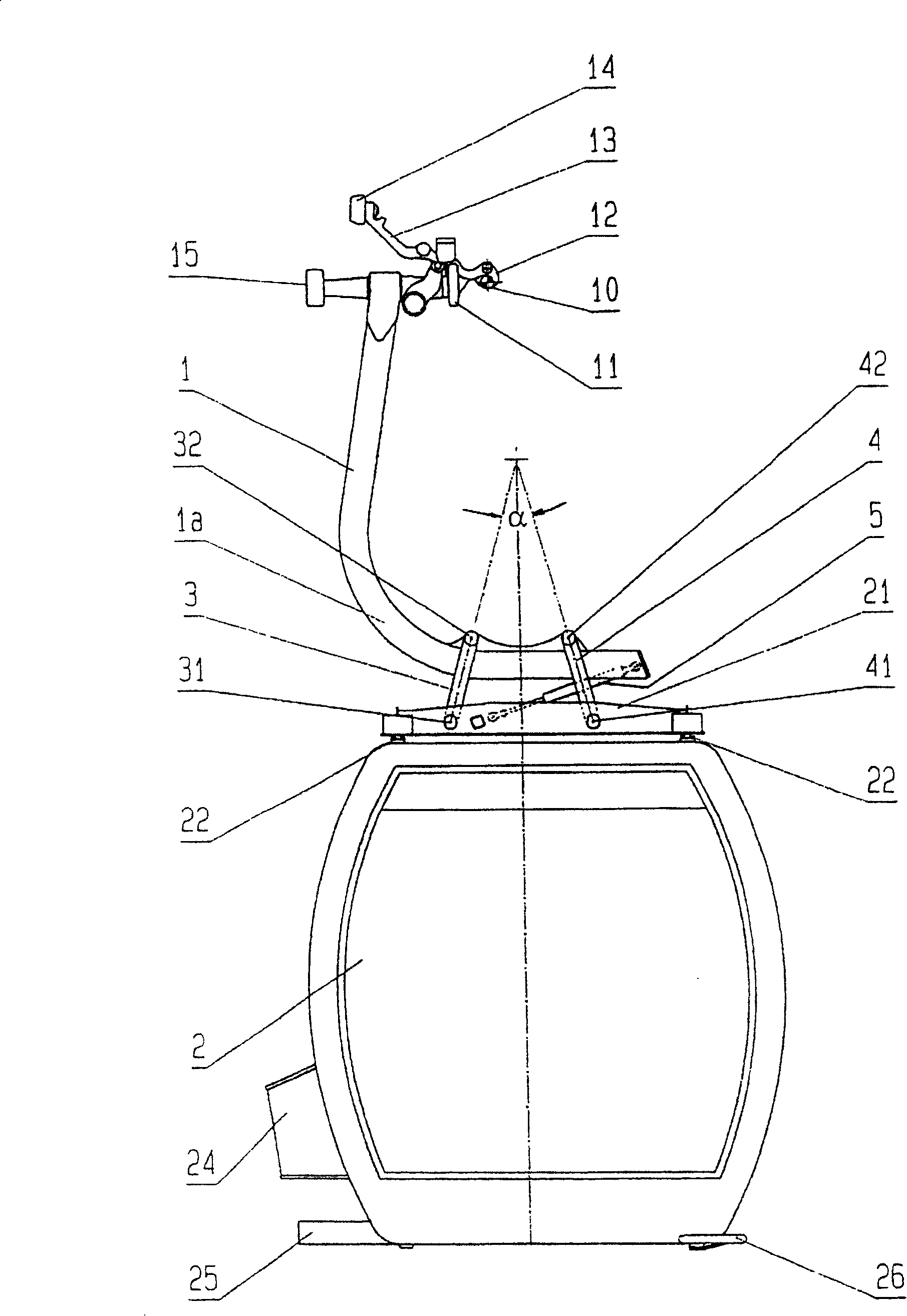 Assembly for fastening a transportation device of a cablewaysystem on a suspension bar