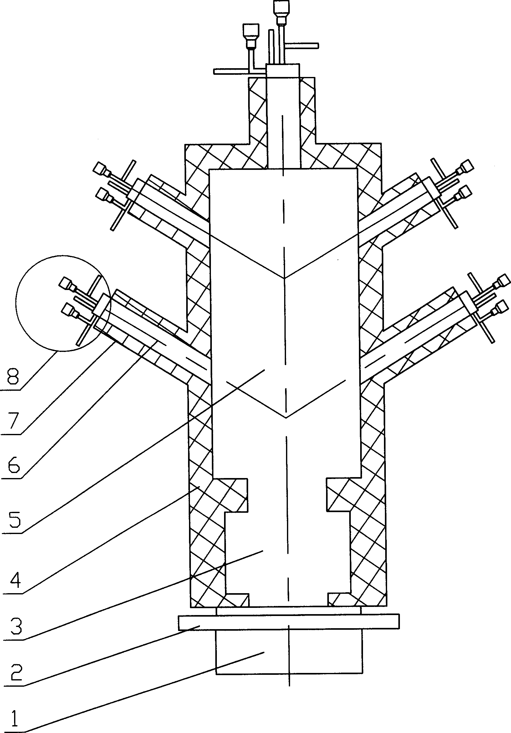 Full premixed combustion smelting method and smelting furnace for producing glass using the method