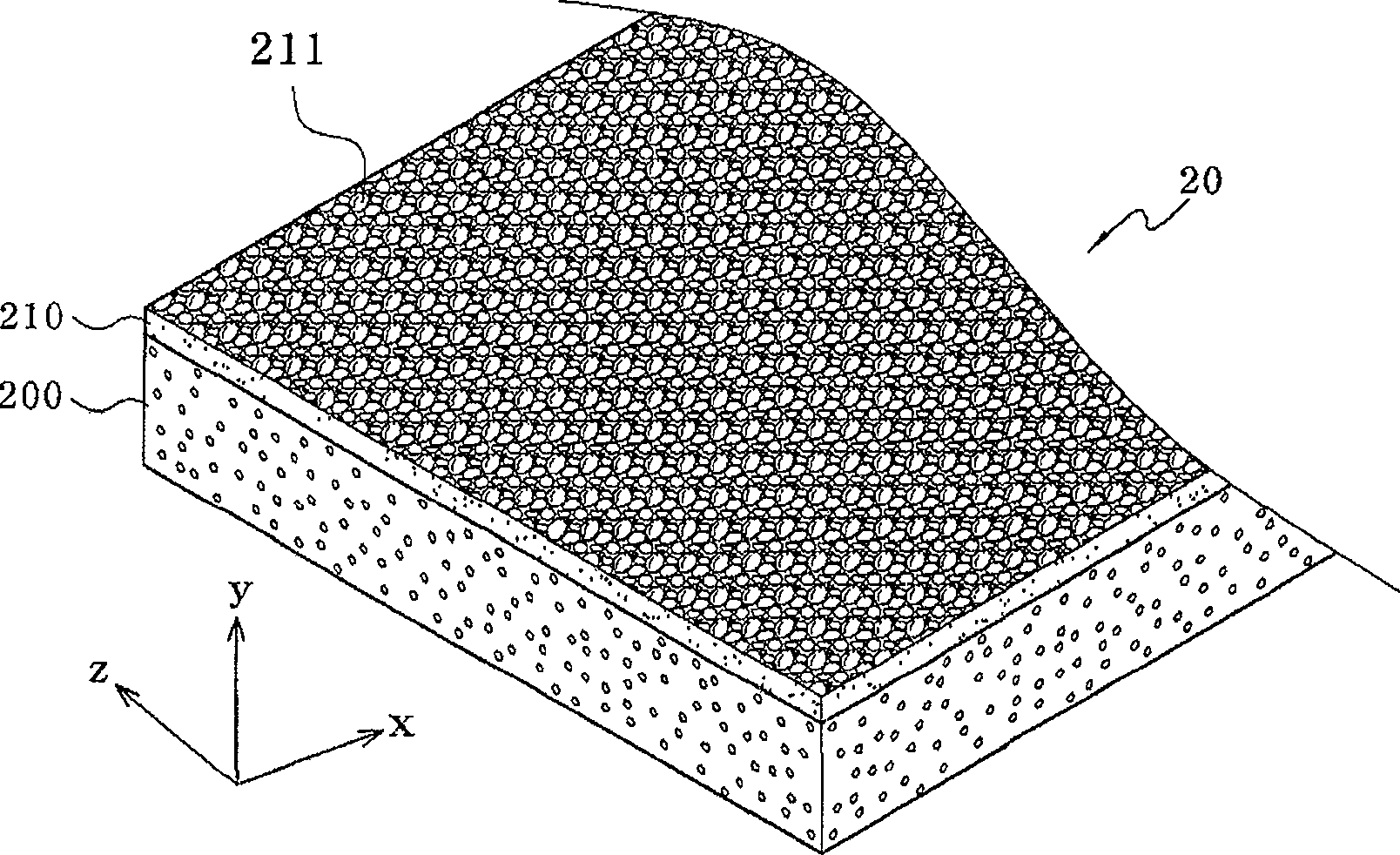 Light diffusion sheet for a display device