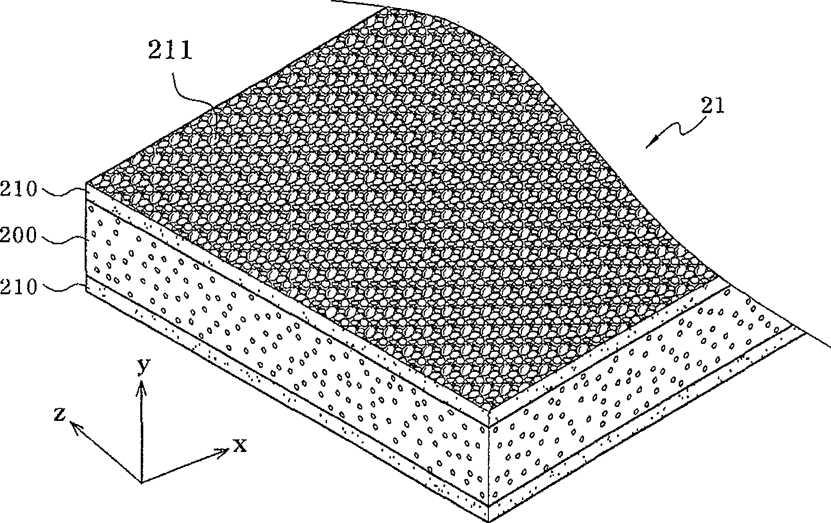 Light diffusion sheet for a display device