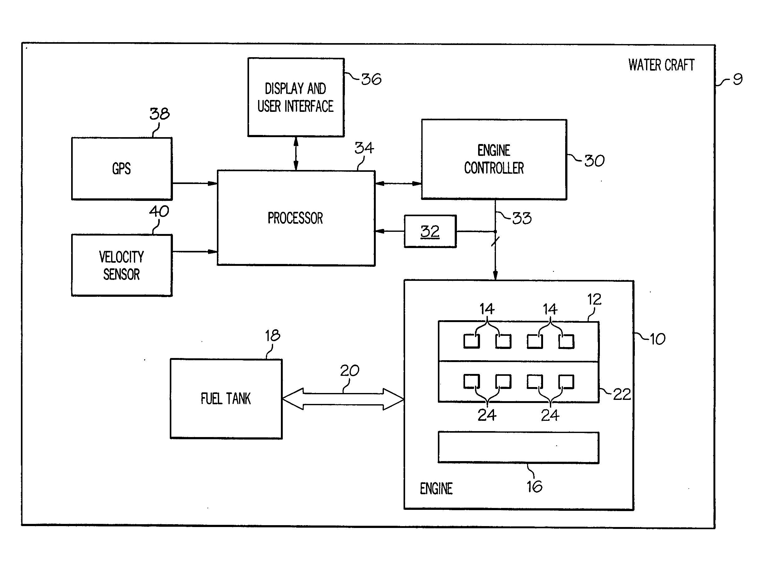 Fuel meter for outboard engines