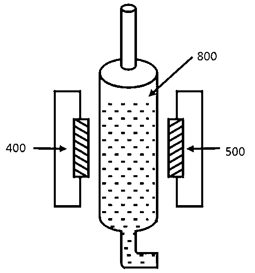 On-line relative blood volume detection device and detection method