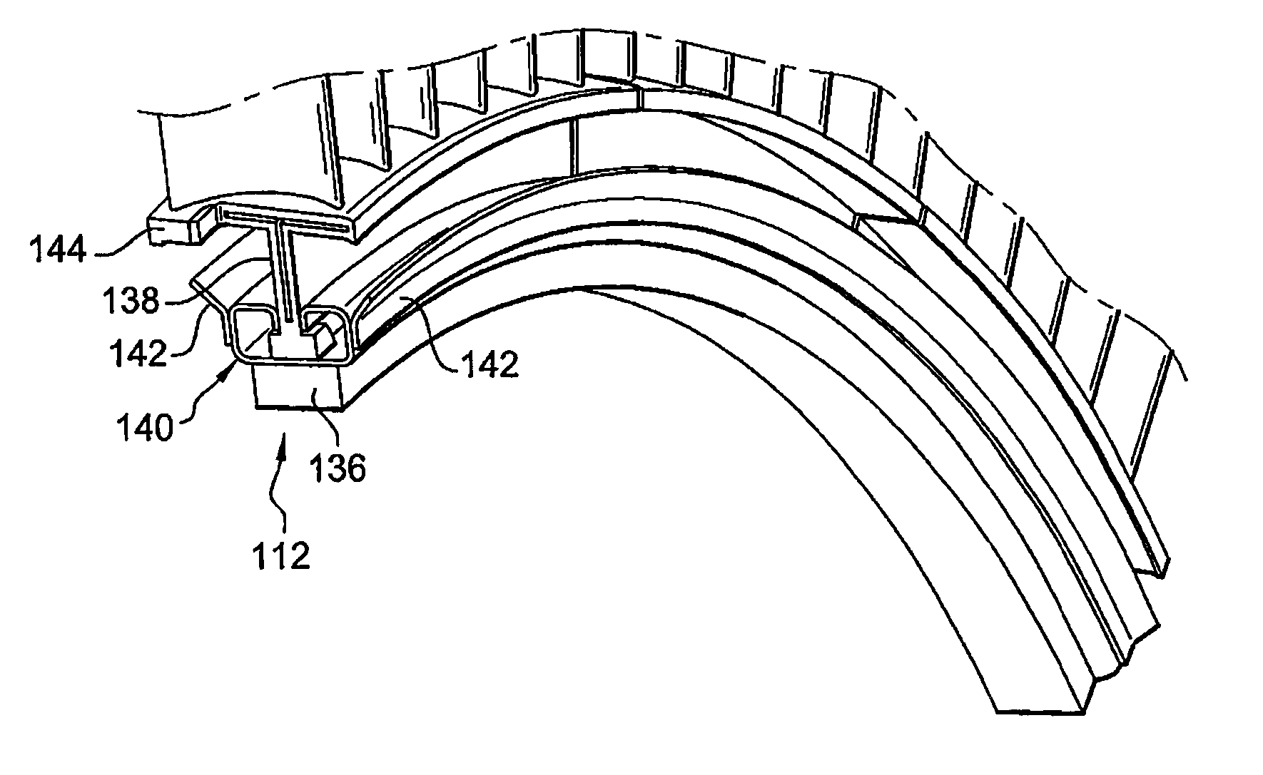 Sectored distributor for turbomachine