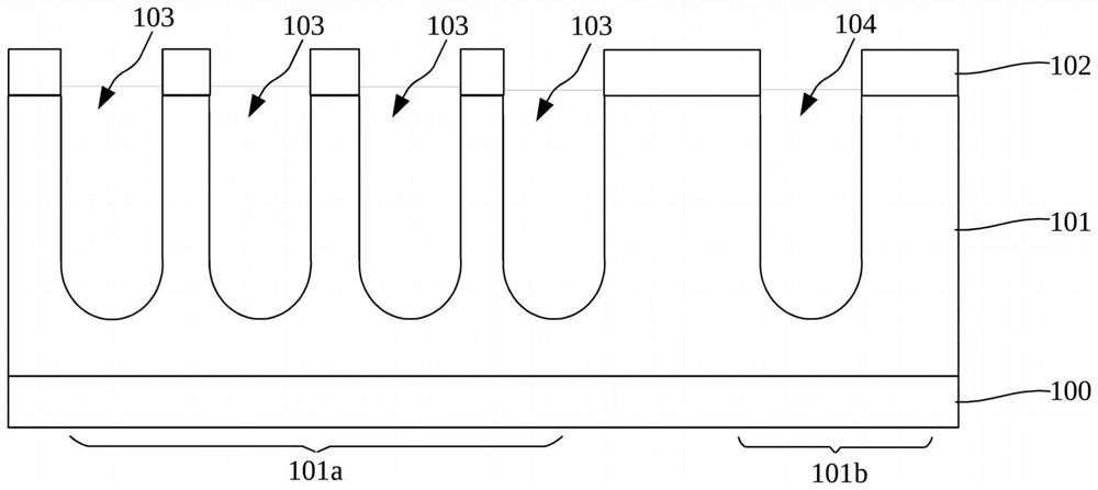 Trench type field effect transistor structure and preparation method thereof