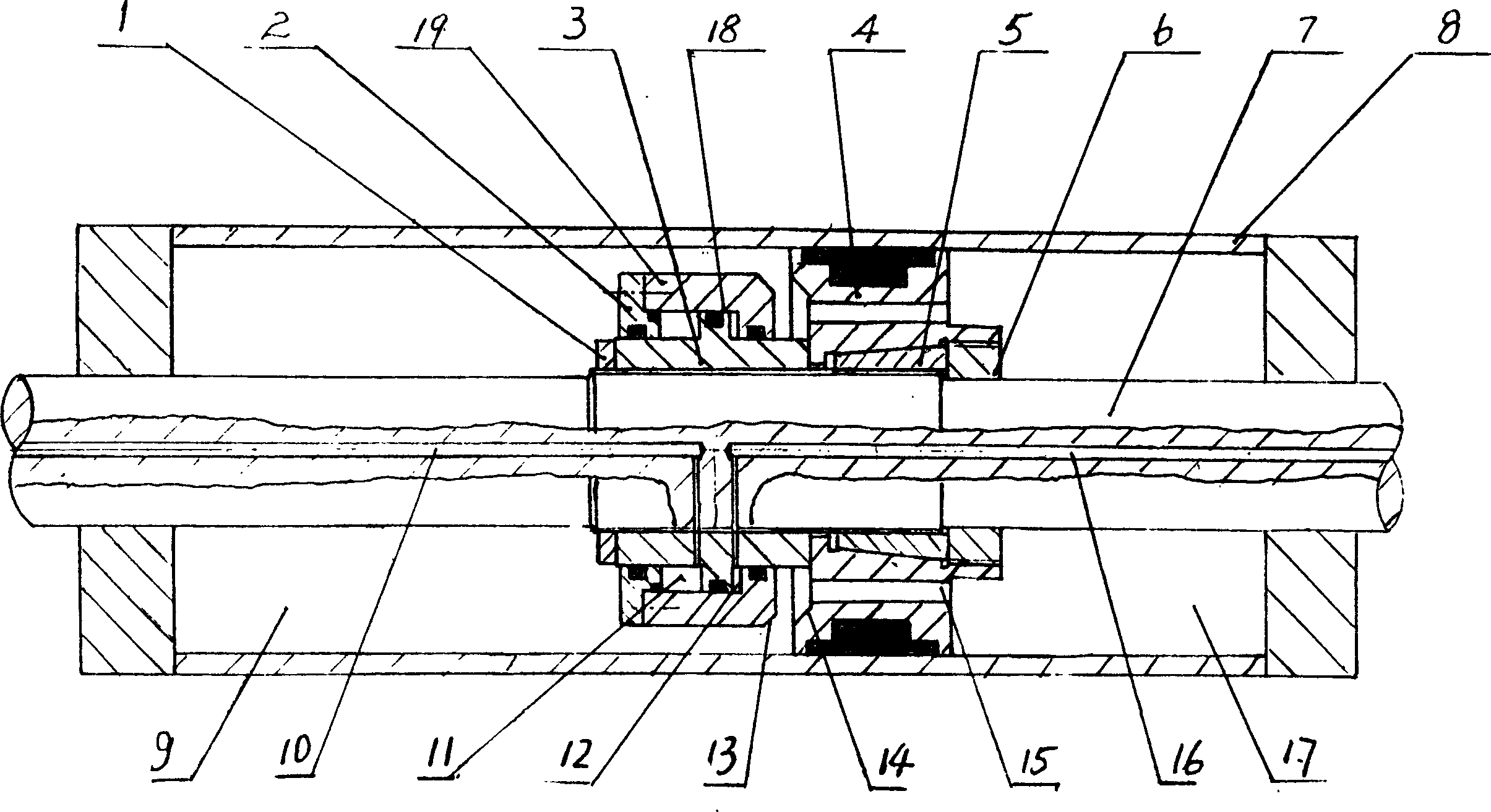 Internal circulation oil cylinder having built in logic valve