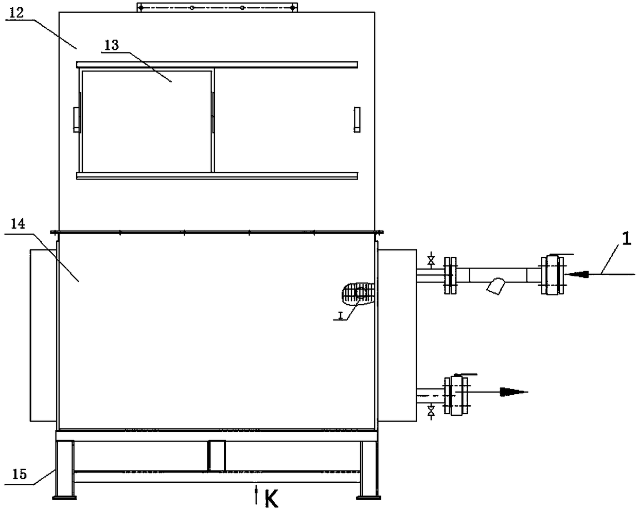 A large-scale negative pressure heating furnace air preheating system and method