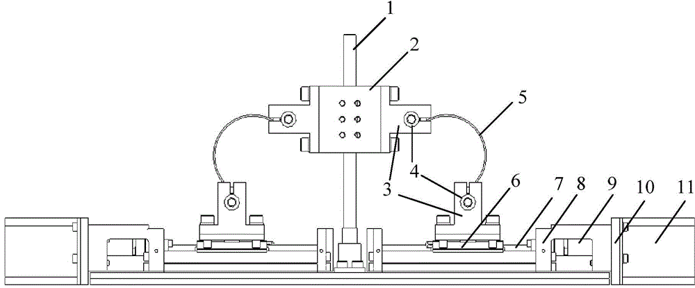 Mechanical frequency modulation type dynamic absorber for satellite flywheel