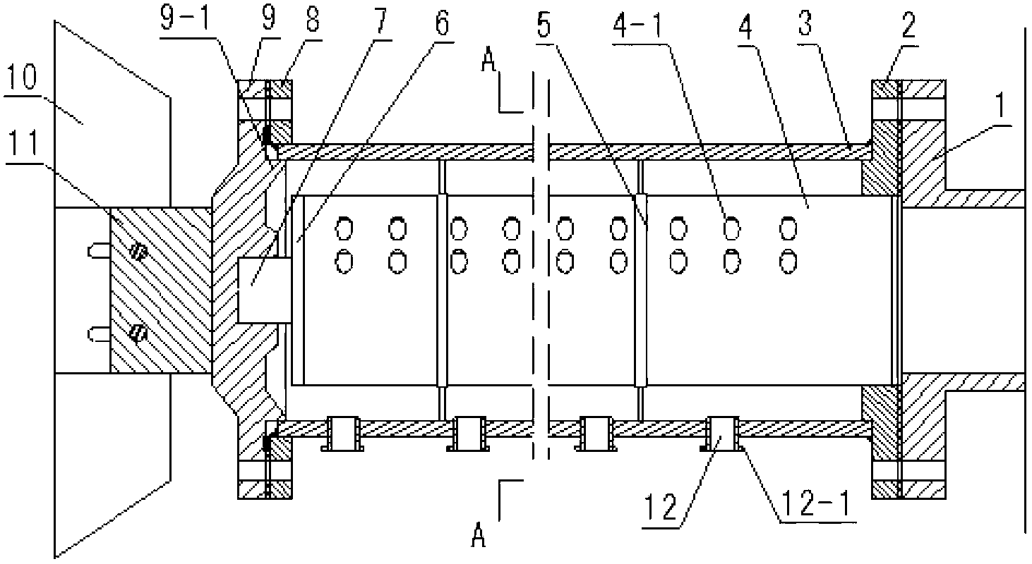 Composite feed pipe of packed tower