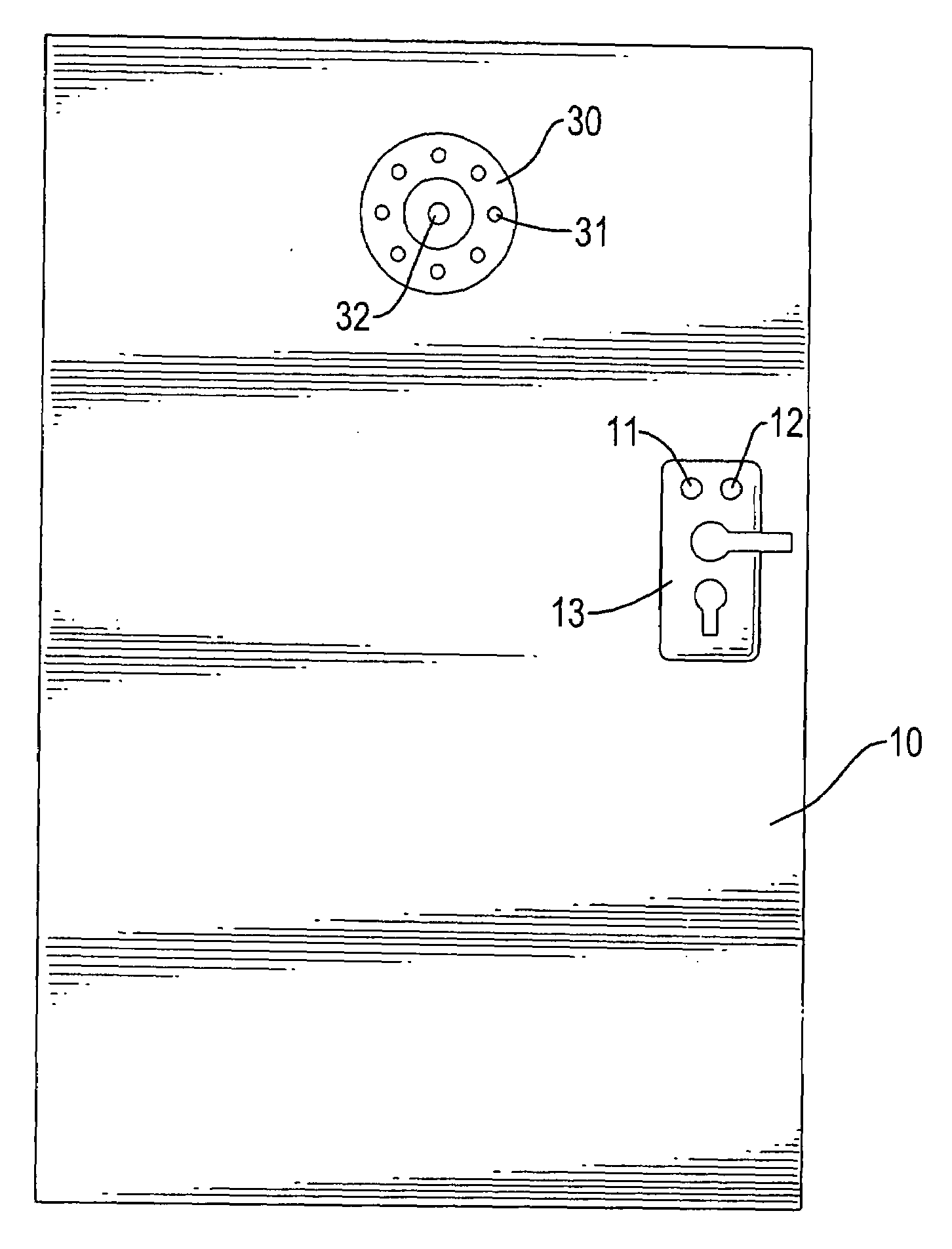 Door monitor with a portable storage medium