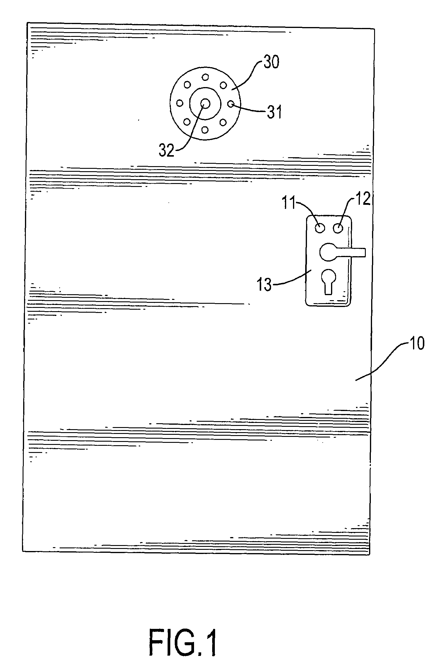 Door monitor with a portable storage medium