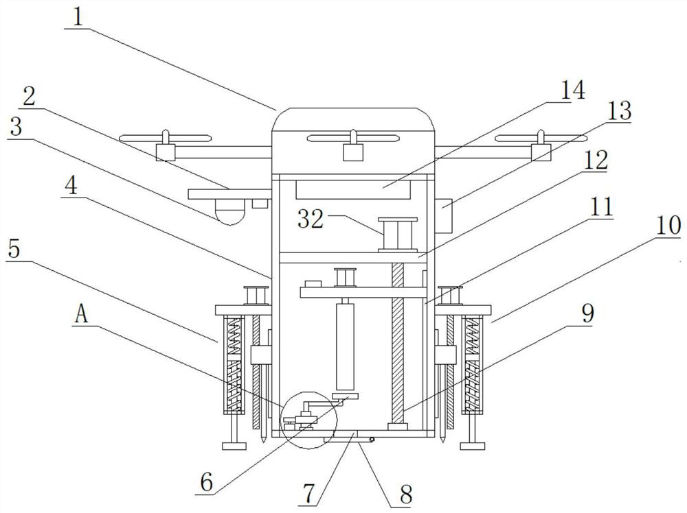 Soil layer thickness measuring device for land surveying and mapping based on electronic information technology