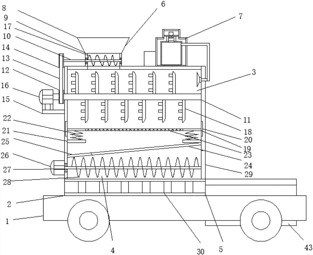 Efficient, stable and environment-friendly straw smashing device