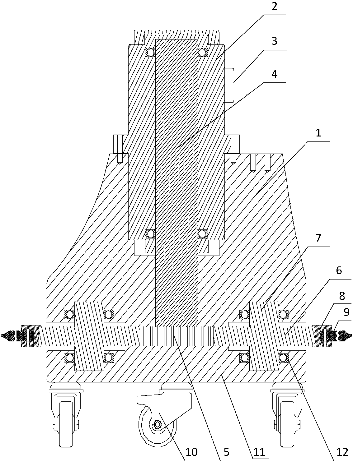 Propulsion-type lawn mowing device