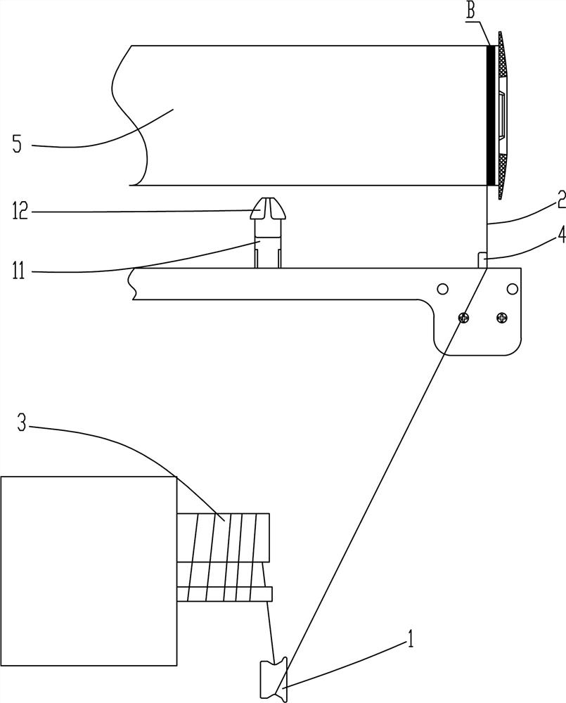 Lifting type tail yarn retaining device and control method