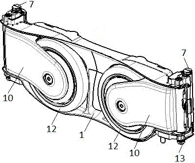 Draw-bar box wheel collection and ejection device