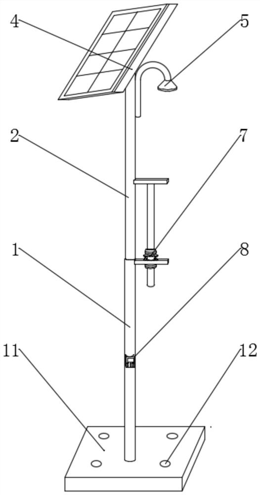 An urban smart light pole integrating power supply, network and control