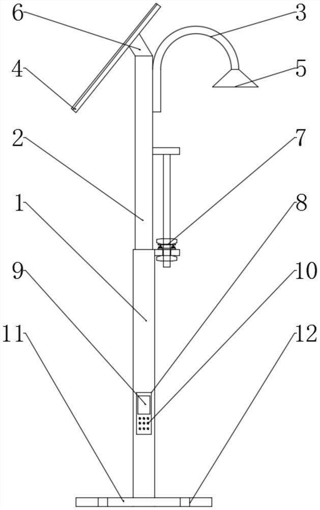 An urban smart light pole integrating power supply, network and control