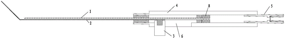 Adjustable arteriovenous puncture needle, and indwelling cannula and external protective jacket matched therewith