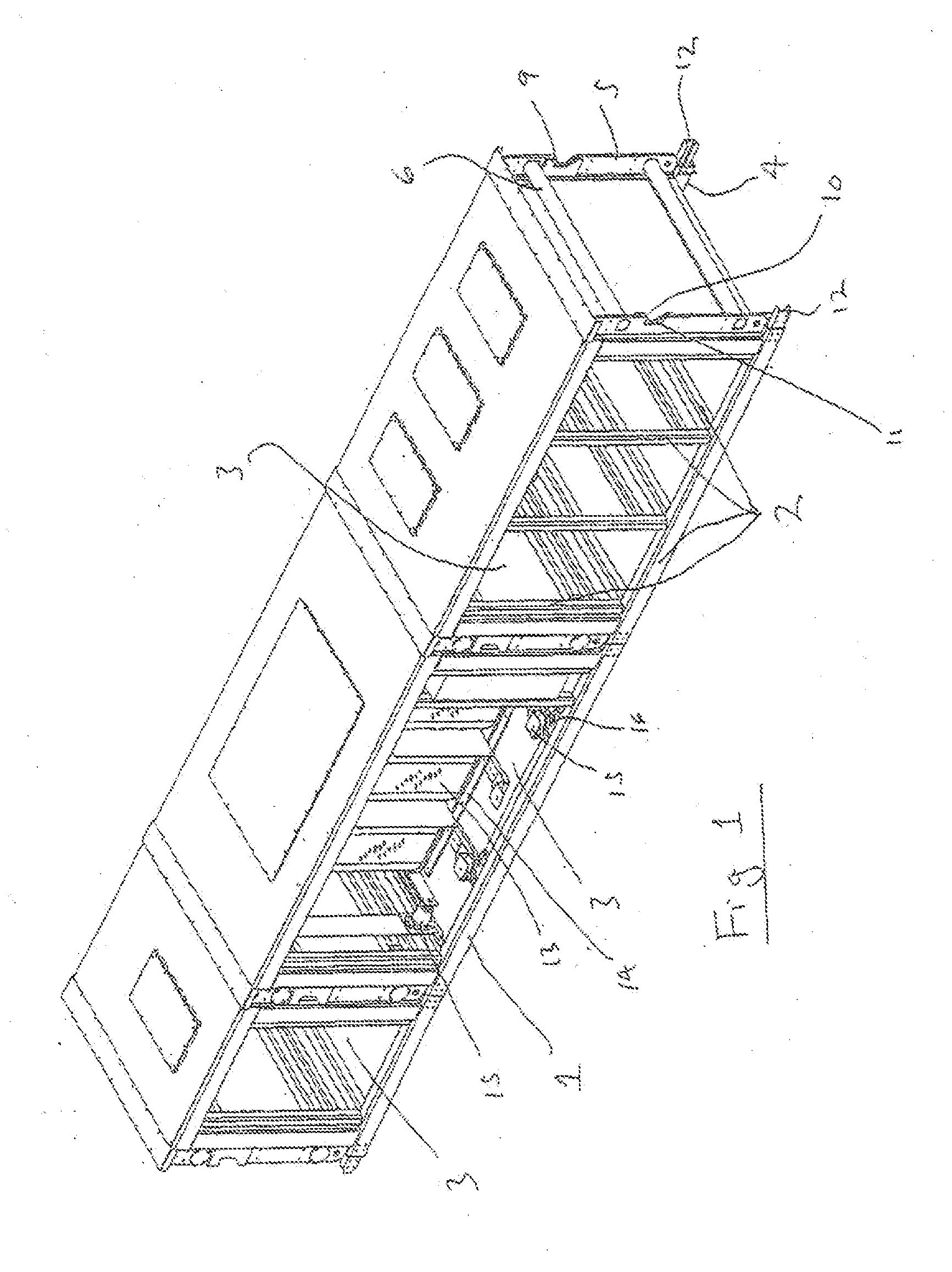 Modular skid frame with shear member