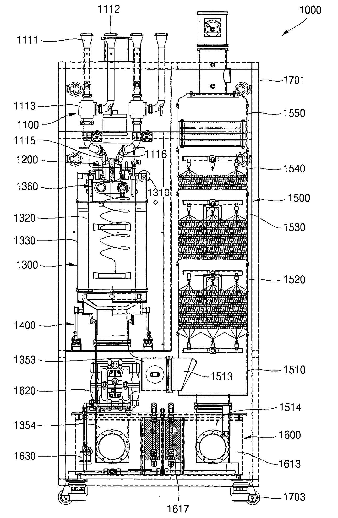 Scrubber for processing semiconductor waste gas