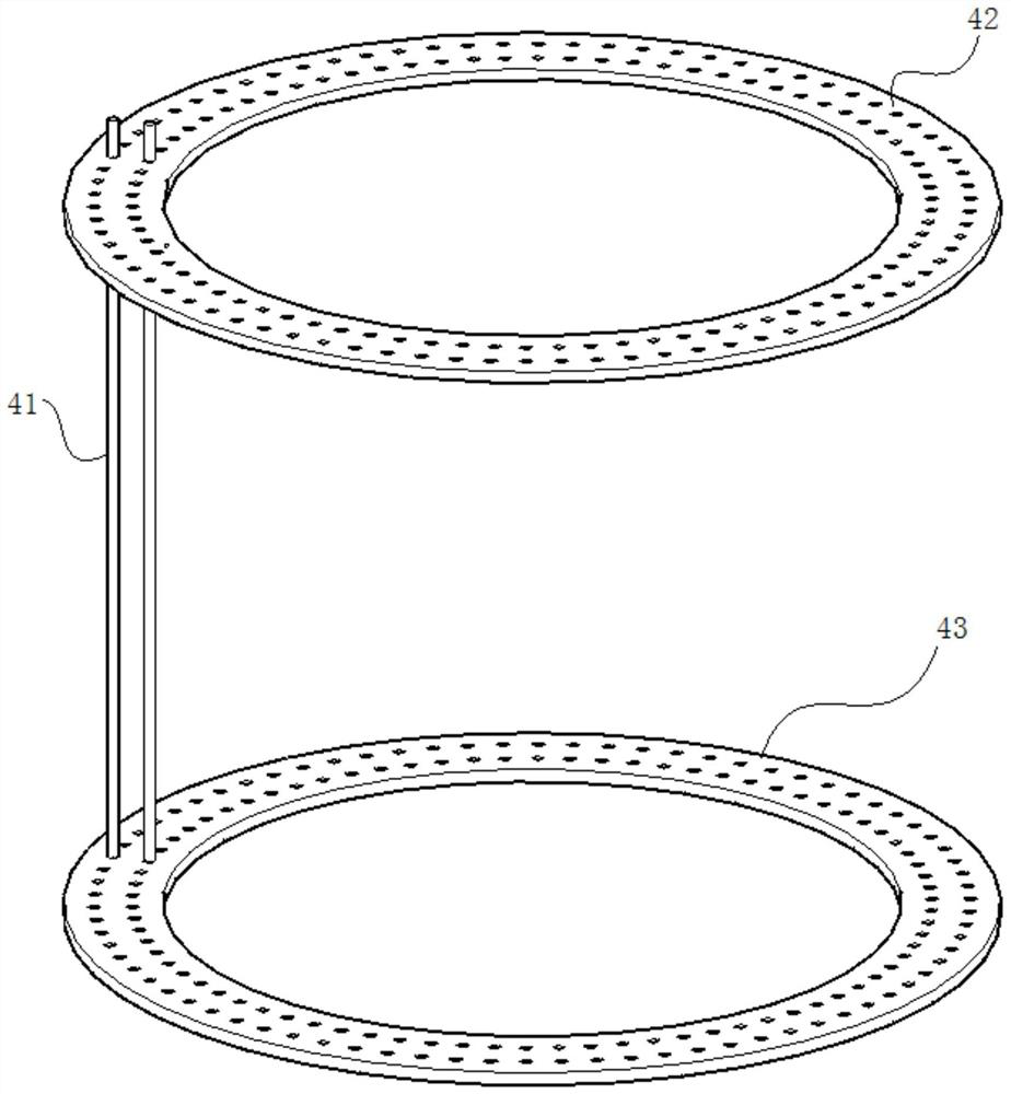 Manned platform suitable for installation of fan foundation anchor bolt assembly