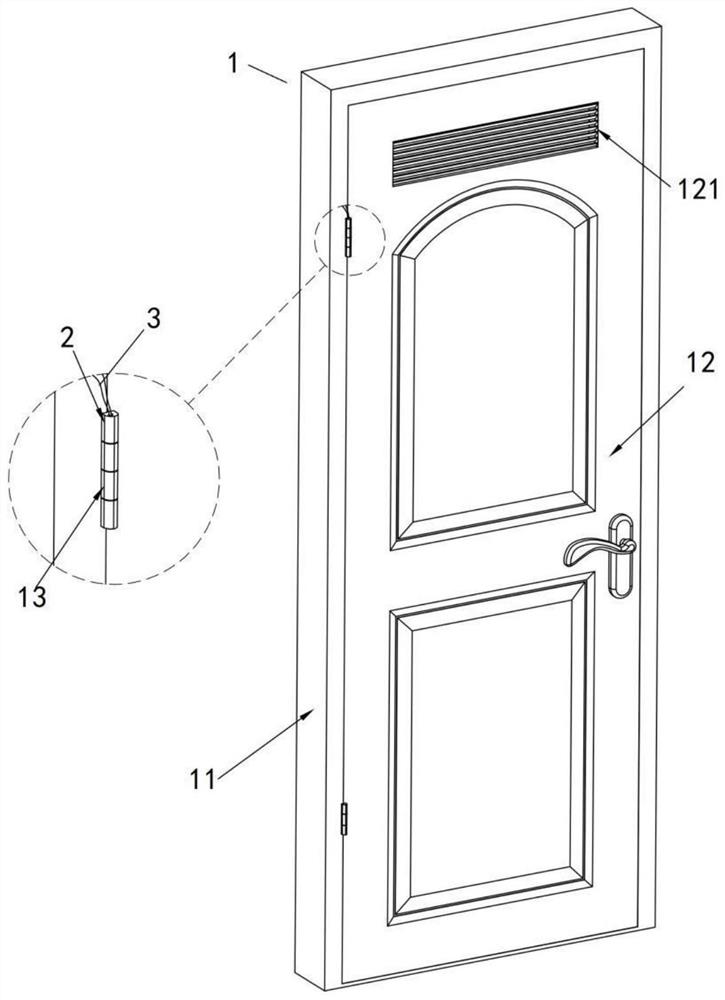 Room fresh air system with electric air door and whole house fresh air system