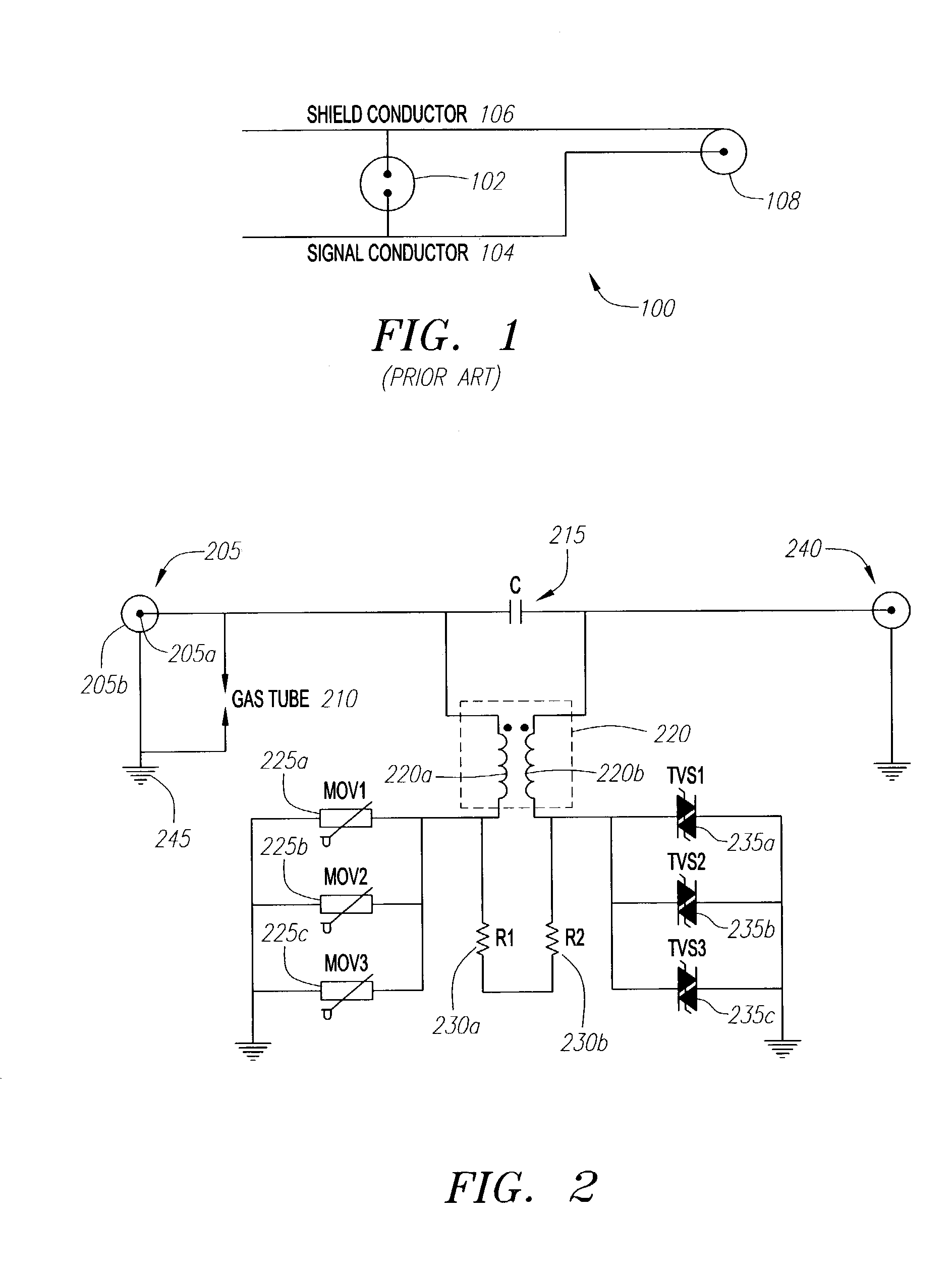 Circuit for diverting surges and transient impulses