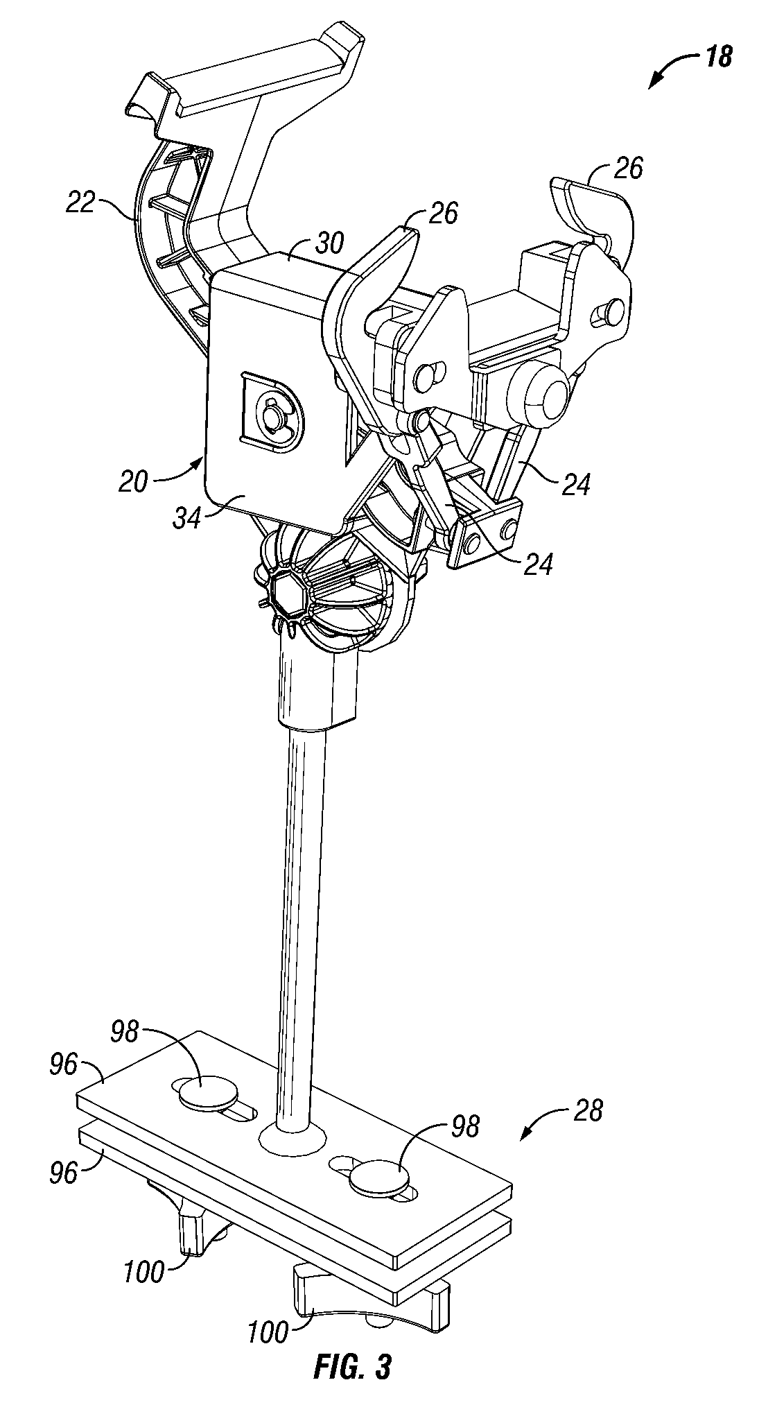 Device and method for securing a bow