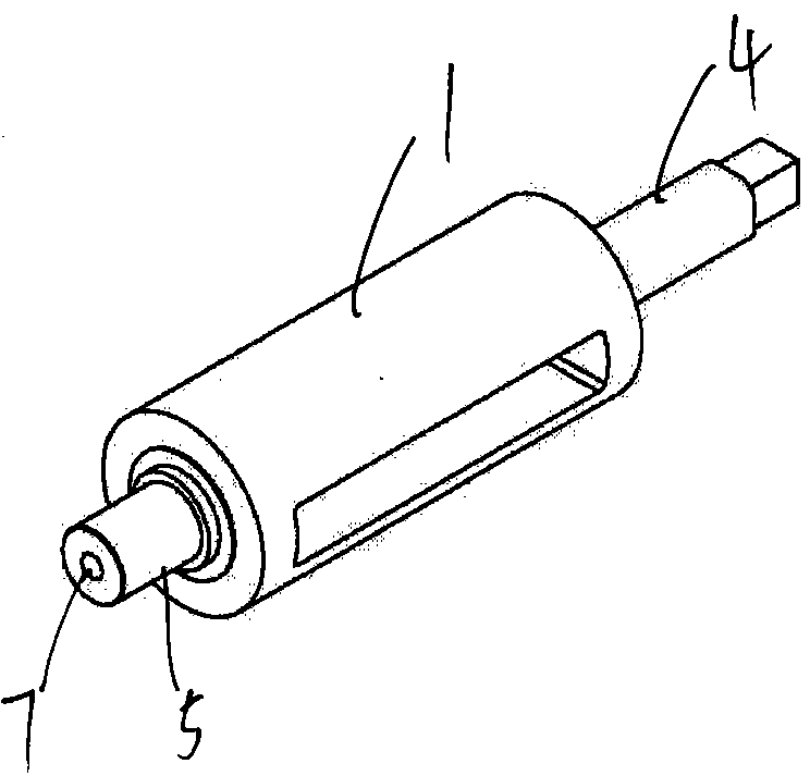 Central shaft device of steam type rapid boiling solid separator