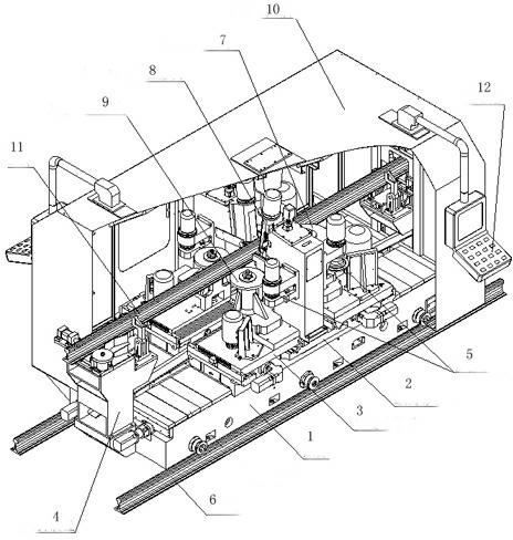 Grinding machine for steel rail welding seam of high-speed railway