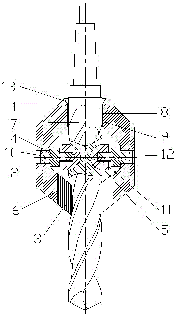 Closely-supporting type adjustable and simple chamferer