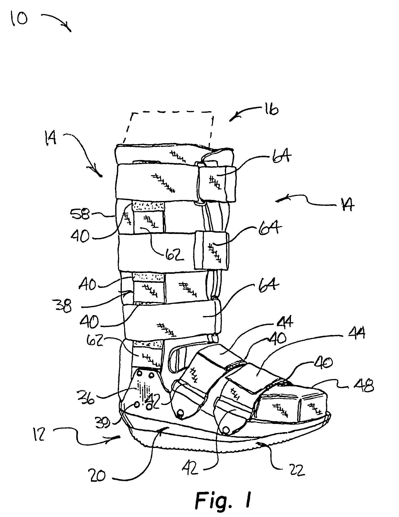 Walking boot for diabetic and other patients