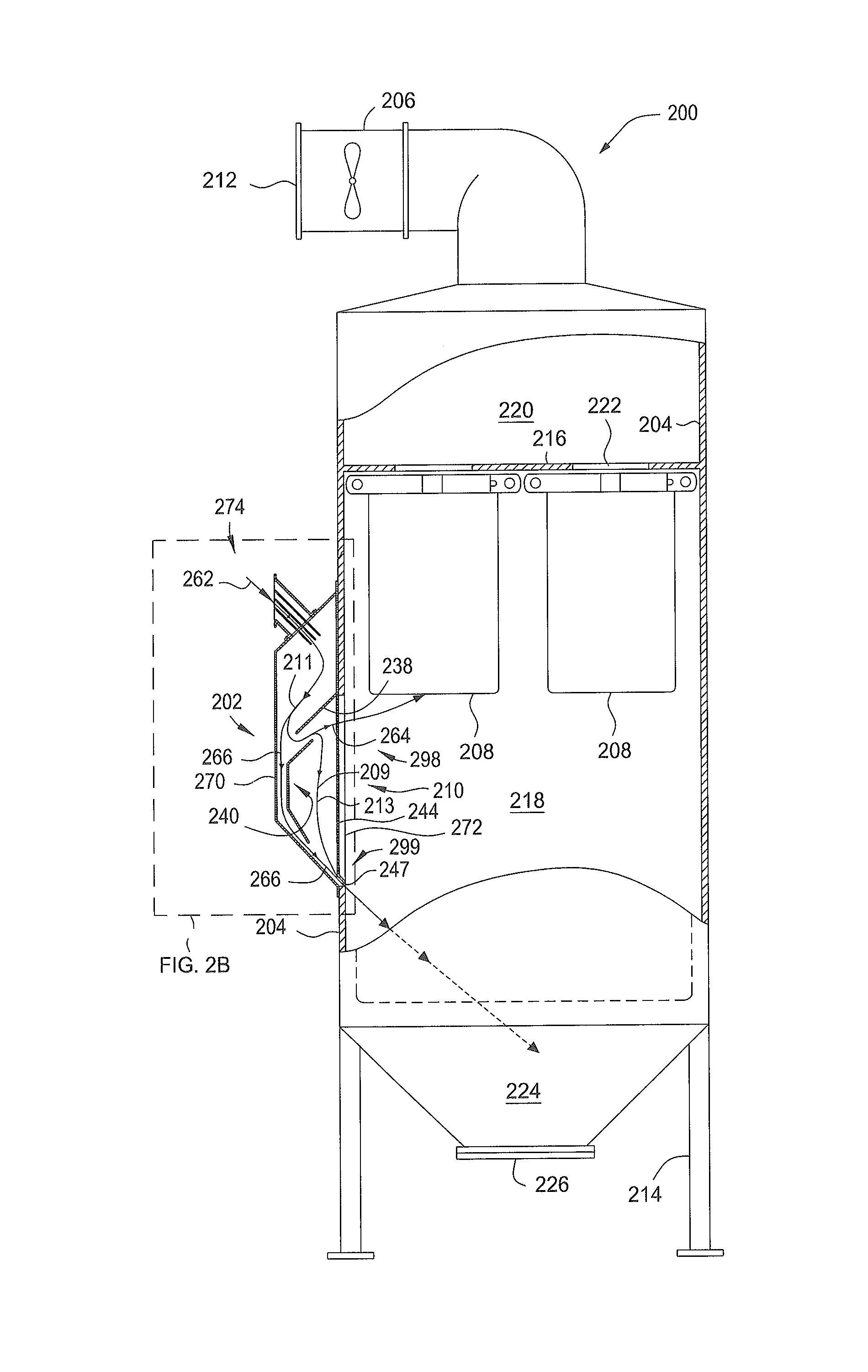 Dust collector with spark arrester