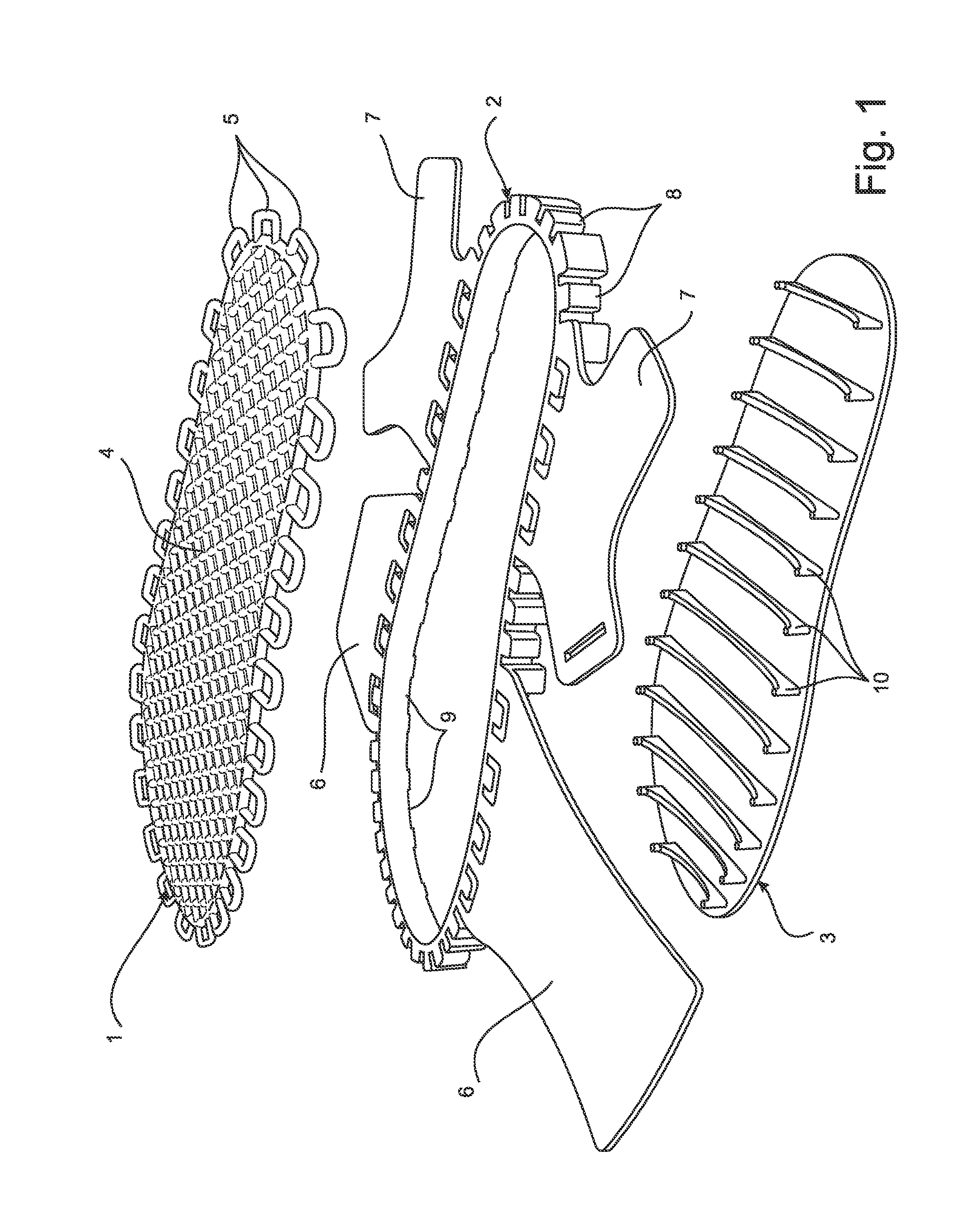 Footwear Sole Structure with Suspended Elastomeric Web or Mesh Support