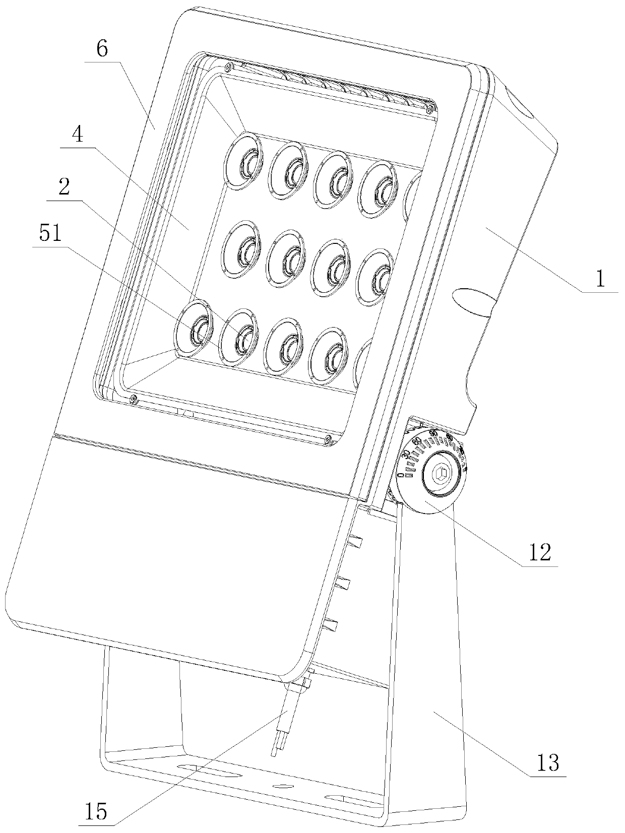 LED lamp being changeable in light emitting angle and range