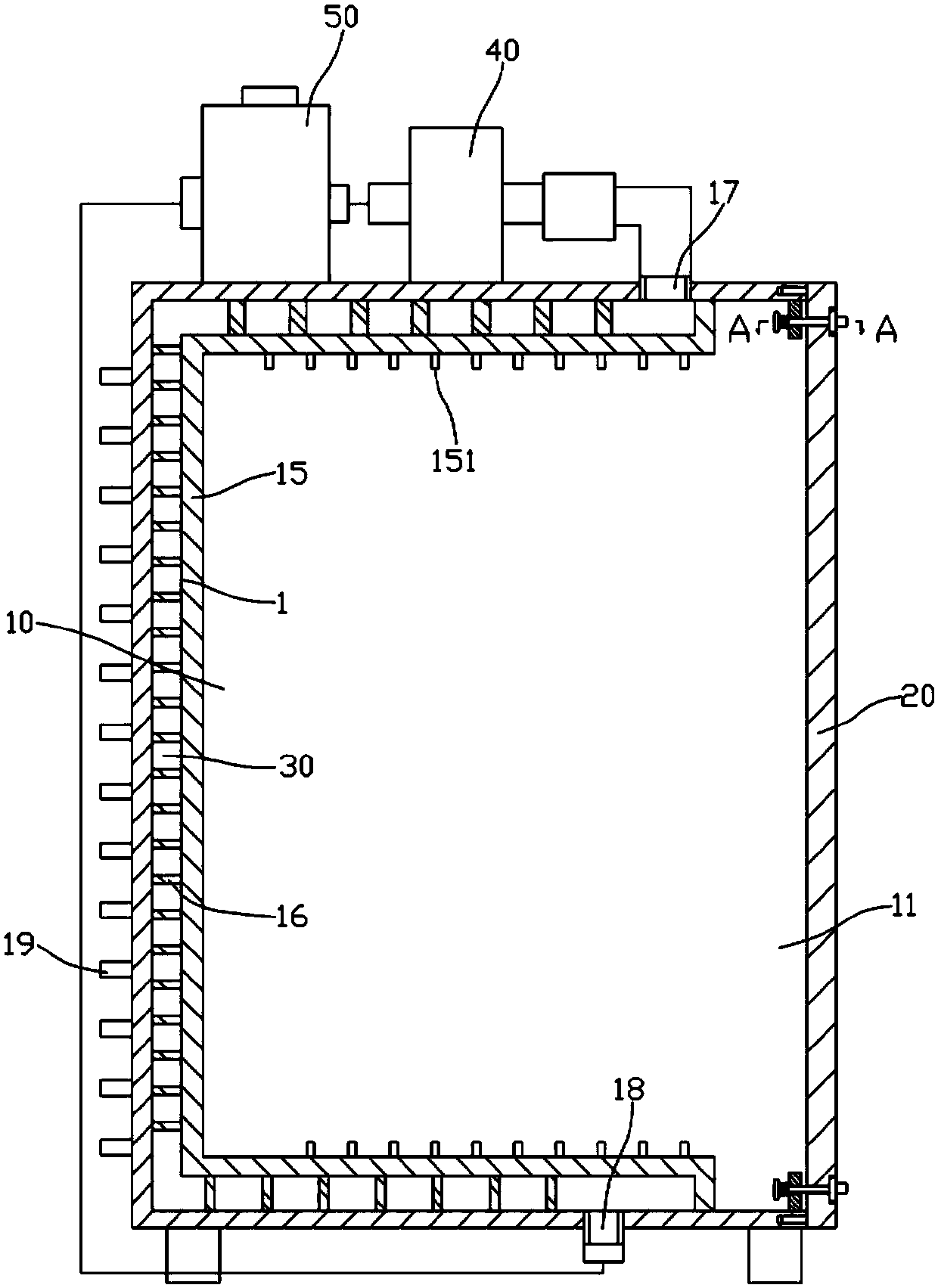 A water-cooled chassis for easy maintenance