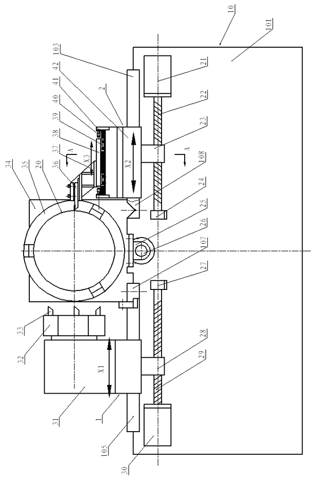 Digital controlled lathe for processing piston with non-circular section