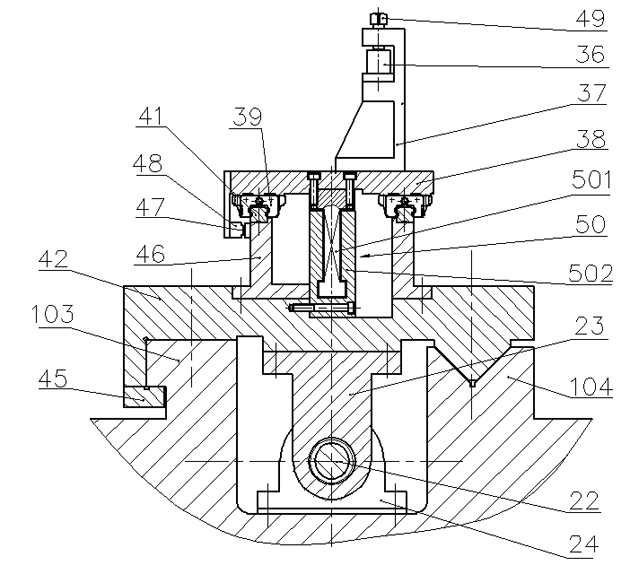 Digital controlled lathe for processing piston with non-circular section