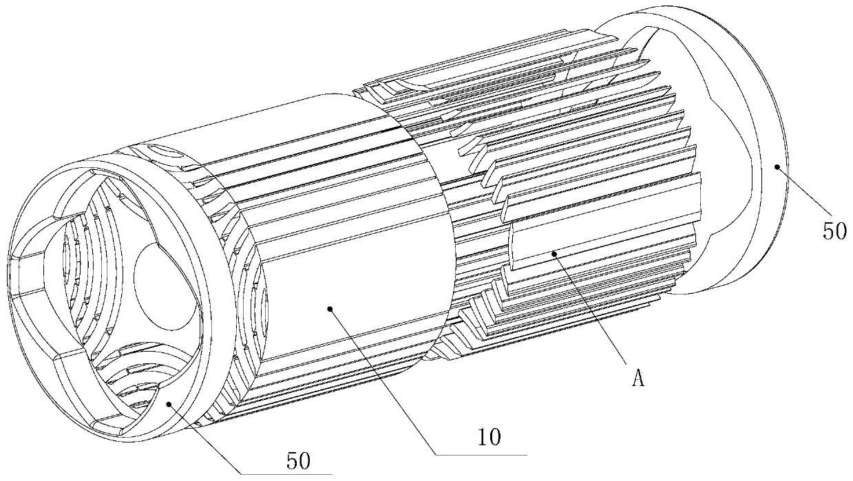 Synchronous reluctance motor rotor structure, motor and manufacturing method of rotor structure